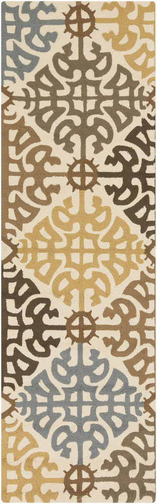 Surya Rain RAI-1151 Gold Area Rug 2'6'' x 8' Runner