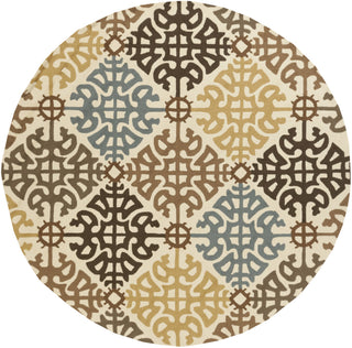 Surya Rain RAI-1151 Gold Area Rug 8' Round