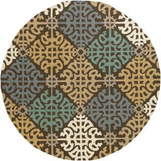 Surya Rain RAI-1152 Teal Area Rug 8' Round