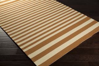 Surya Rain RAI-1153 Burnt Orange Hand Hooked Area Rug 5x8 Corner