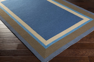 Surya Rain RAI-1166 Navy Hand Hooked Area Rug 5x8 Corner