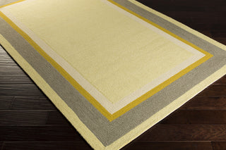 Surya Rain RAI-1167 Olive Hand Hooked Area Rug 5x8 Corner