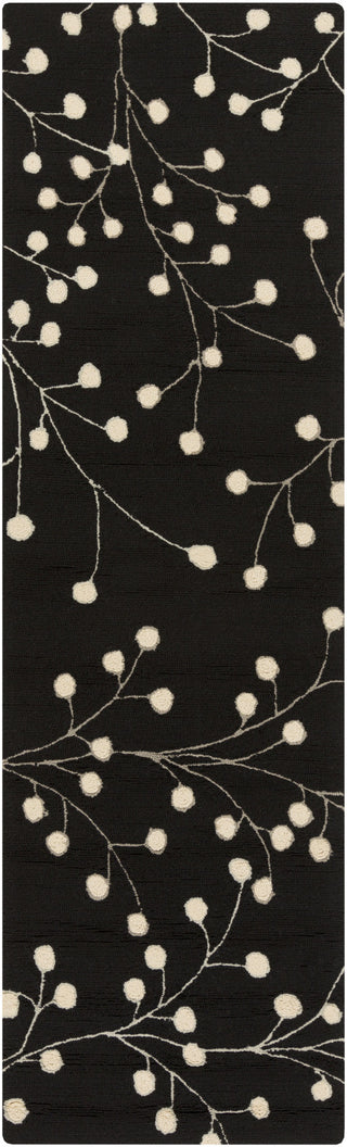 Surya Rain RAI-1168 Black Area Rug 2'6'' x 8' Runner