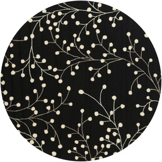 Surya Rain RAI-1168 Black Area Rug 8' Round