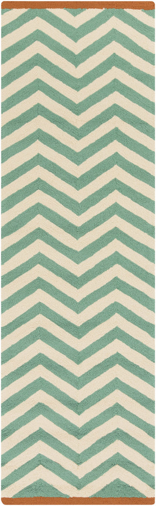 Surya Rain RAI-1177 Teal Area Rug 2'6'' x 8' Runner