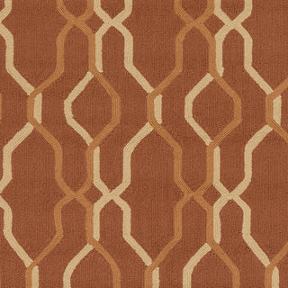 Surya Rain RAI-1184 Rust Hand Hooked Area Rug Sample Swatch