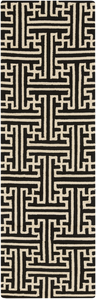 Surya Rain RAI-1188 Black Area Rug 2'6'' x 8' Runner