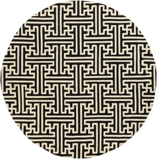 Surya Rain RAI-1188 Black Area Rug 8' Round