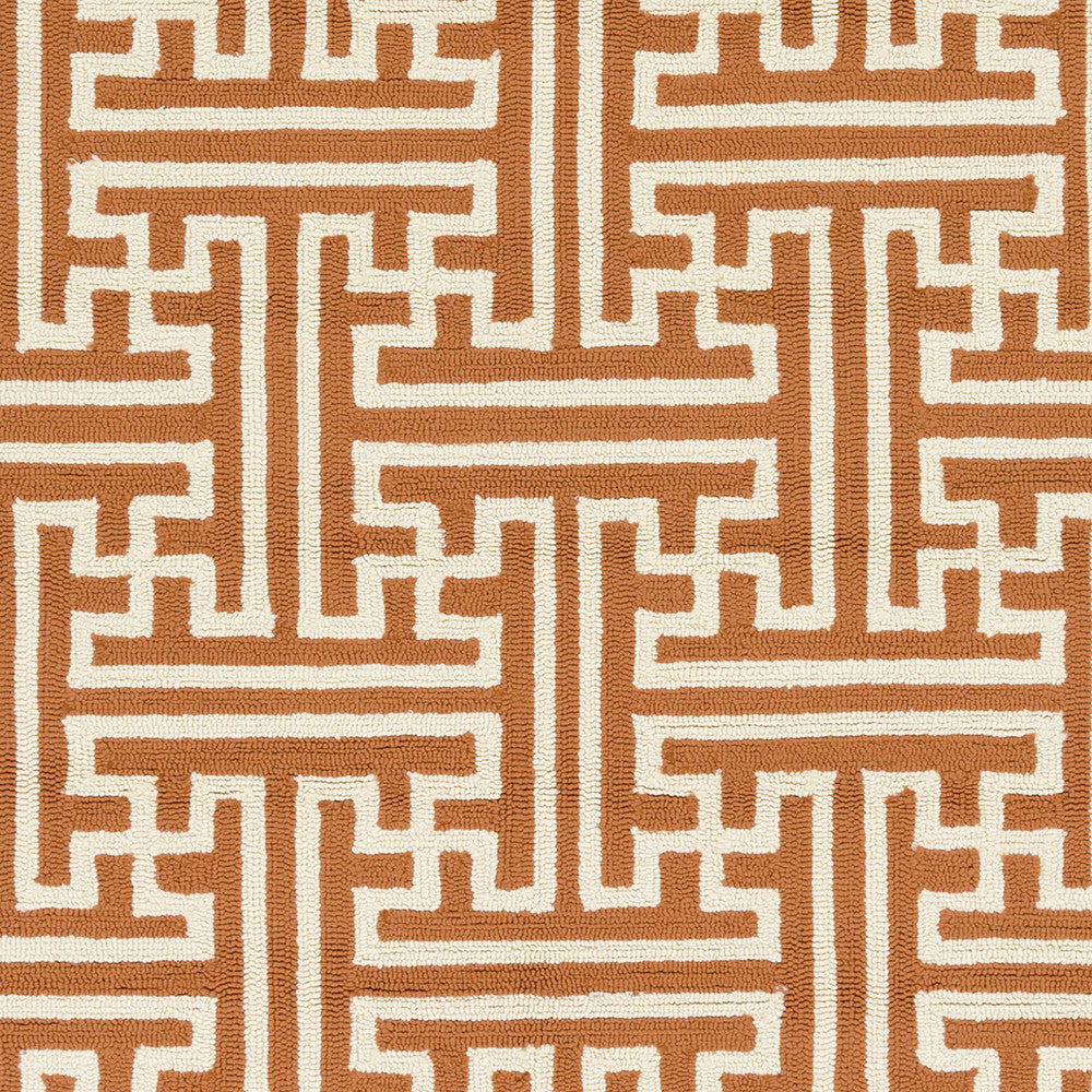 Surya Rain RAI-1192 Rust Hand Hooked Area Rug Sample Swatch