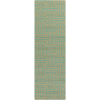 Surya Rain RAI-1193 Teal Area Rug 2'6'' x 8' Runner