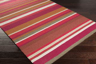 Surya Rain RAI-1209 Cherry Hand Hooked Area Rug 5x8 Corner