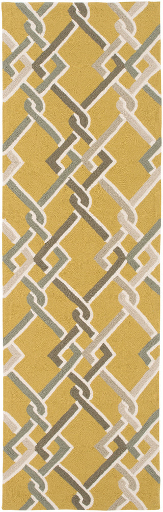 Surya Rain RAI-1215 Gold Area Rug 2'6'' x 8' Runner