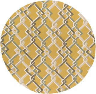 Surya Rain RAI-1215 Gold Area Rug 8' Round