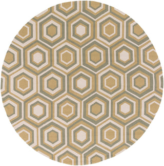 Surya Rain RAI-1225 Gold Area Rug 8' Round