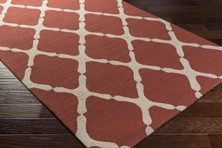 Surya Rain RAI-1259 Rust Area Rug 5x8 Corner