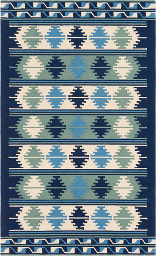 Surya Rain RAI-1274 Navy Sky Blue Mint Cream Area Rug Mirror main image