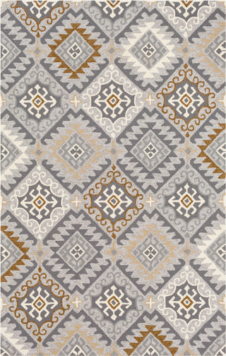 Surya Rain RAI-1278 Charcoal Medium Gray Light Camel Beige Mustard Cream Area Rug Mirror main image