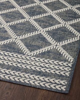 Loloi II Rainier RAI-05 Denim / Ivory Area Rug Angle Image