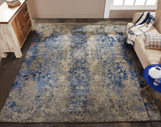 Ancient Boundaries Raphael RAP-05 Sapphire/Pewter Area Rug main image