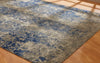 Ancient Boundaries Raphael RAP-05 Sapphire/Pewter Area Rug Angle Image