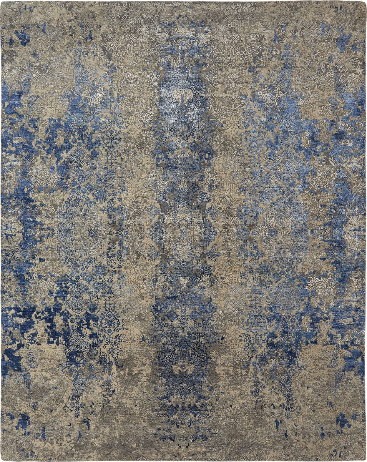 Ancient Boundaries Raphael RAP-05 Sapphire/Pewter Area Rug Main Image