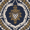 Artistic Weavers Rembrandt Marlowe RBD2523 Navy Blue/Gold Area Rug Swatch