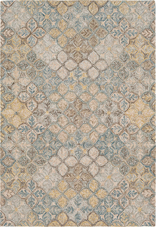 Surya Robin RBI-1005 Teal Sage Taupe Dark Brown Cream Olive Beige Area Rug Mirror main image