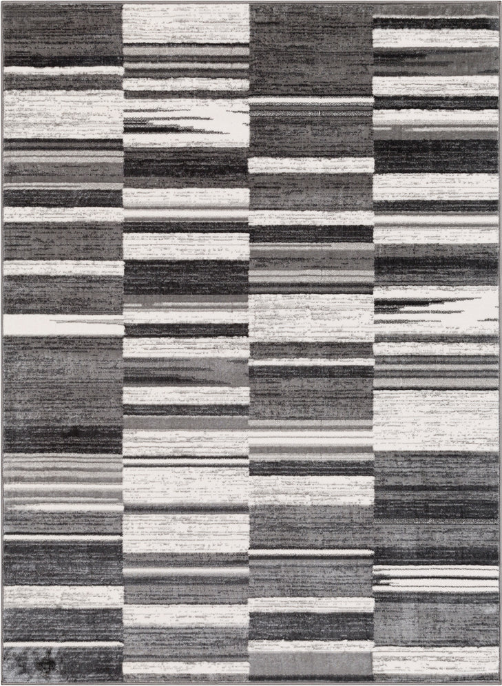 Surya Rabat RBT-2305 Medium Gray Charcoal White Area Rug Mirror main image