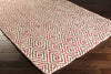 Surya Reeds REED-808 Burgundy Hand Woven Area Rug 5x8 Corner
