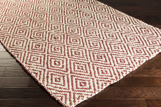 Surya Reeds REED-808 Burgundy Hand Woven Area Rug 5x8 Corner