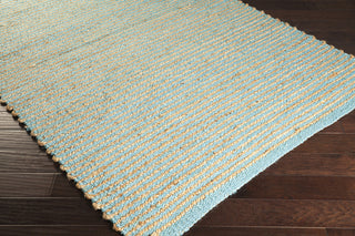 Surya Reeds REED-833 Teal Hand Woven Area Rug 5x8 Corner