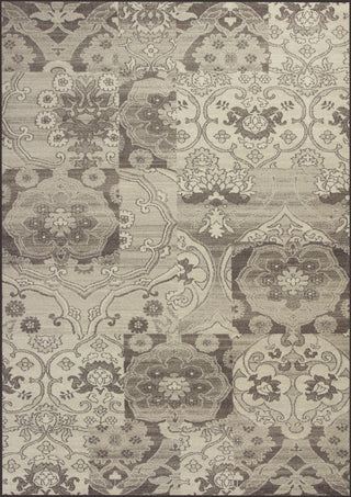 KAS Reflections 7418 Grey Brocade Machine Woven Area Rug