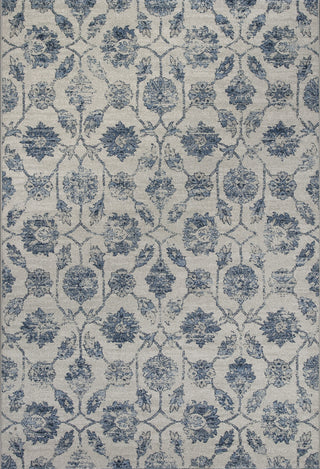 KAS Reflections 7425 Ivory/Blue Kashia Machine Woven Area Rug