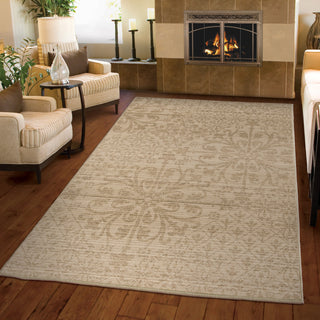 Orian Rugs Virtuous Harrow Beige Area Rug Room Scene Feature