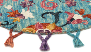 Loloi Remy RU-02 Sky/Berry Area Rug Corner Image