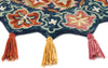 Loloi Remy RU-08 Navy/Rust Area Rug Detail Shot