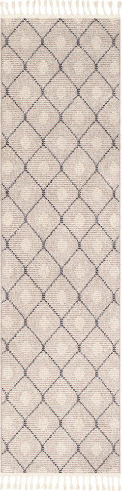 Surya Restoration REO-2303 Taupe Cream Light Gray Medium Charcoal Black Area Rug Runner Image