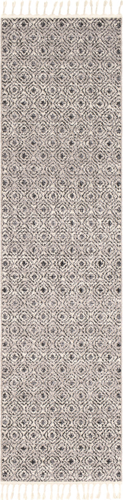 Surya Restoration REO-2306 Charcoal Medium Gray Light Cream Taupe Black Area Rug Runner Image