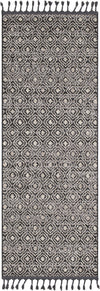 Surya Restoration REO-2307 Charcoal Medium Gray Light Cream Taupe Black Area Rug Runner Image