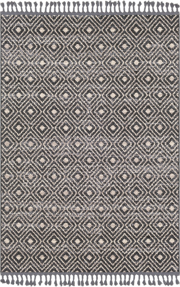 Surya Restoration REO-2307 Charcoal Medium Gray Light Cream Taupe Black Area Rug main image