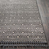 Surya Restoration REO-2307 Charcoal Medium Gray Light Cream Taupe Black Area Rug Detail Image