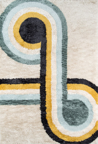 Momeni Retro RET-3 Blue Area Rug by Novogratz main image