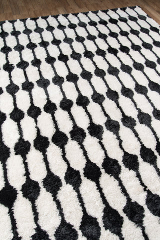 Momeni Retro RET-4 Black Area Rug by Novogratz Closeup