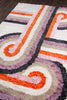 Momeni Retro RET-5 Lavender Area Rug by Novogratz Closeup