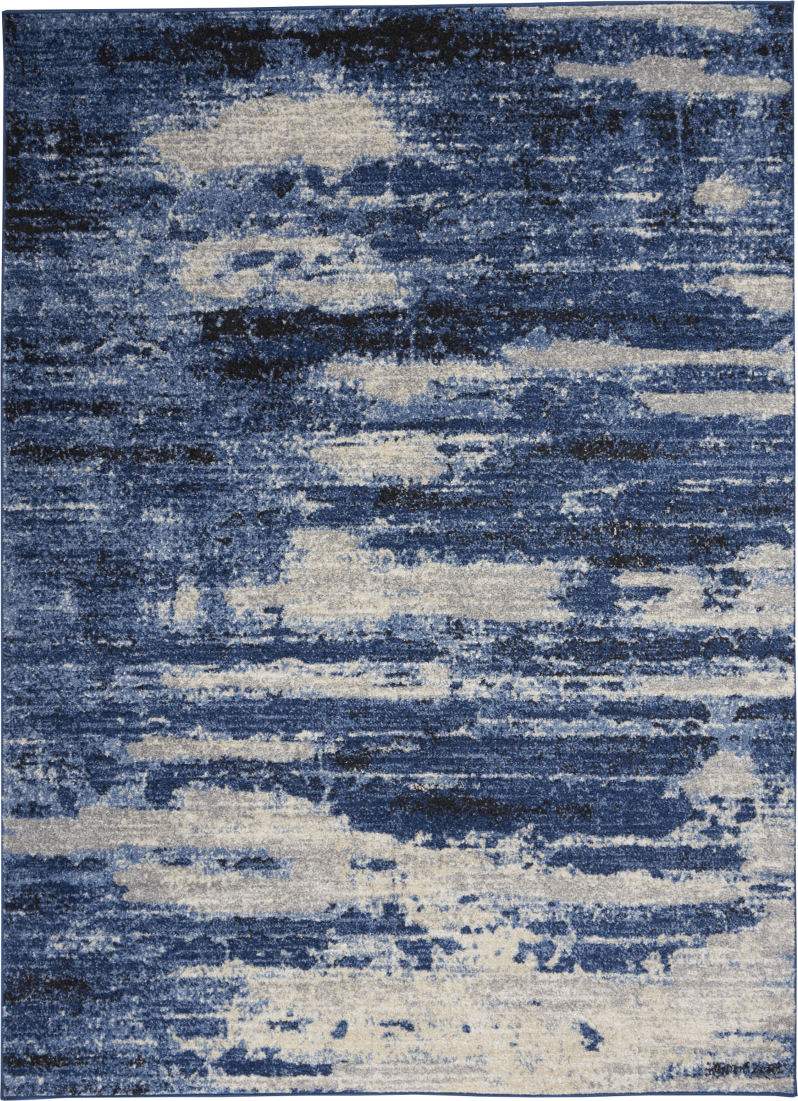 Calvin Klein CK001 River Area Rugs RFV02 Incredible – Blue Decor and Teal/Ivory Flow Rug