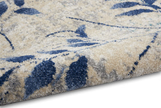 Calvin Klein CK001 River Flow RFV03 Beige/Navy Area Rug Room Scene Feature