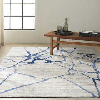 Calvin Klein CK001 River Flow RFV05 Ivory Blue Area Rug