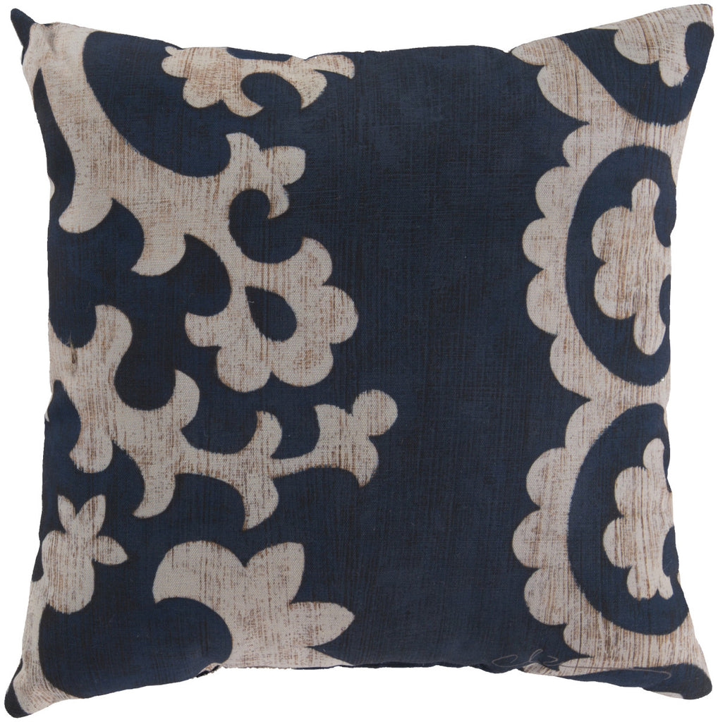 Surya Rain Stately Scroll RG-022 Pillow 18 X 18 X 4 Poly filled