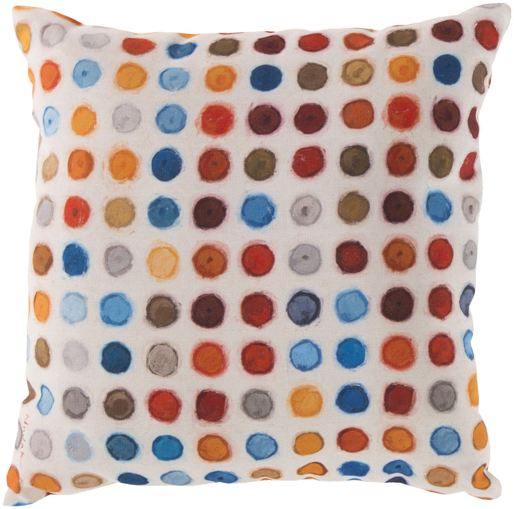 Surya Rain Surrounded by Circles RG-057 Pillow 20 X 20 X 5 Poly filled