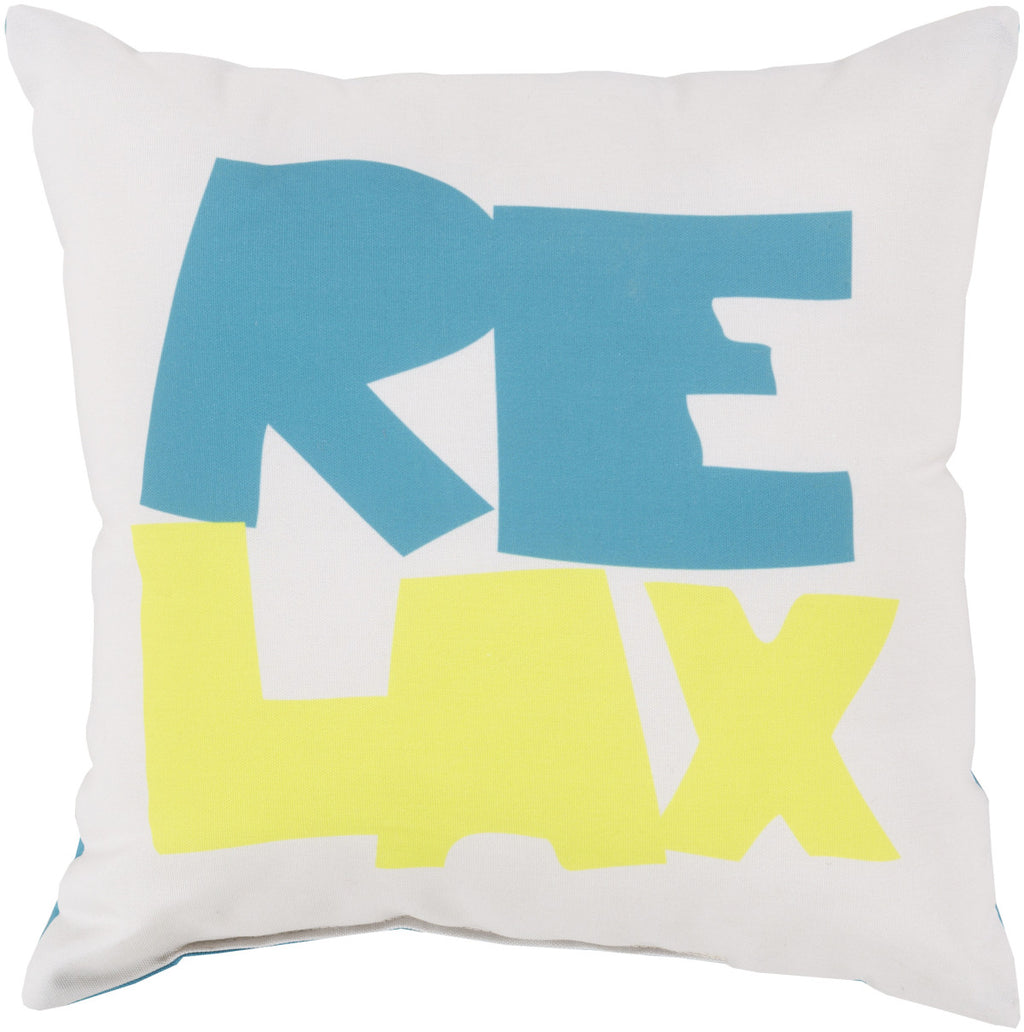 Surya Rain Just Relax RG-093 Pillow 18 X 18 X 4 Poly filled